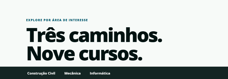 Três caminhos: um só lugar